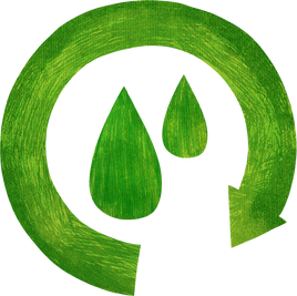 Textured Detailed Eco Friendly Water Recycle Symbol